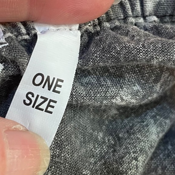 A Rare Bird Freedom Genie Pants OS Vintage Black Cotton Linen Boho Grunge unisex - Picture 10 of 15